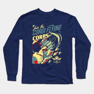 Join The Corgi Flying Corps Long Sleeve T-Shirt